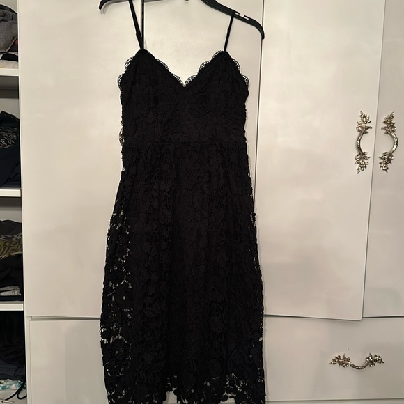 Stunning Black Eyelet Lace Dress